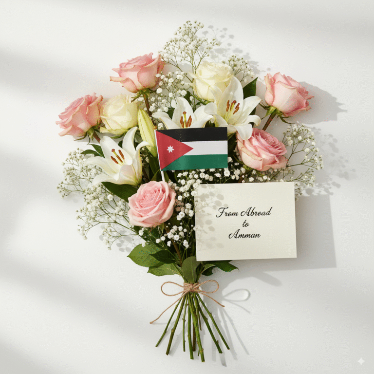 Send flowers to Amman from abroad – international flower delivery by Botanica Jordan