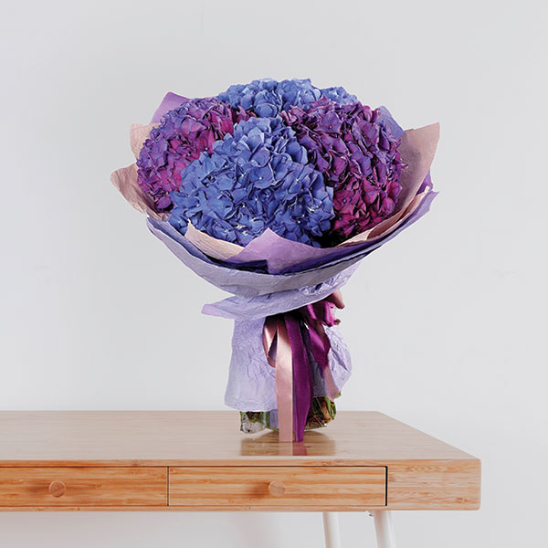 26 Blue Hydrangea Bouquet